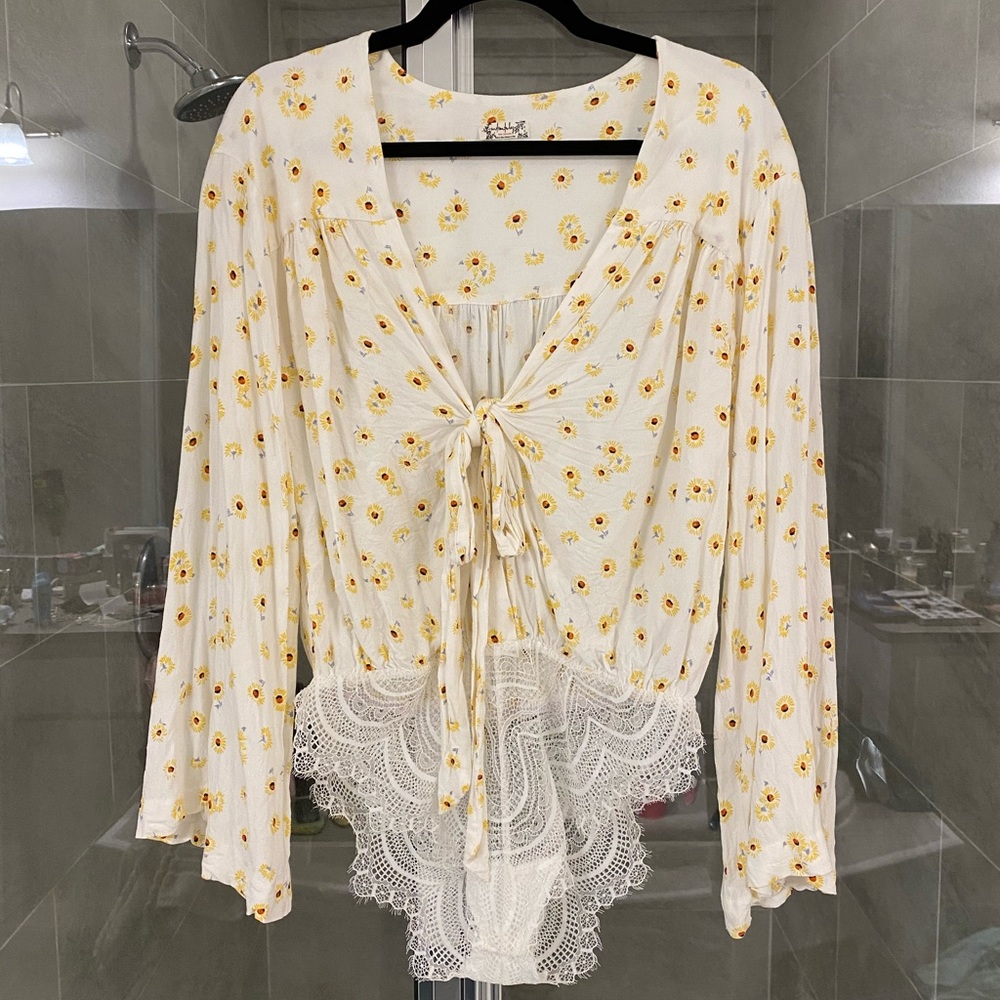 Free People flower bodysuit